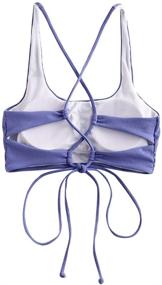 img 3 attached to ZAFUL Bralette Swimsuit Spaghetti Straps Low Women's Clothing for Swimsuits & Cover Ups