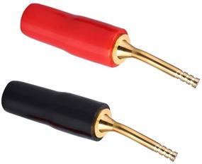 img 3 attached to 🔌 High-Quality Eightnoo 2mm Banana Plug Screw Type Connector for 12 AWG Speaker Wire - Gold Plated | 2-Pair Set
