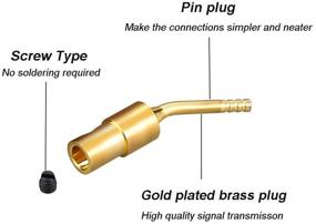 img 2 attached to 🔌 High-Quality Eightnoo 2mm Banana Plug Screw Type Connector for 12 AWG Speaker Wire - Gold Plated | 2-Pair Set