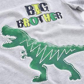 img 3 attached to 🦕 Dinosaur Big Brother Announcement Tee: Cute Sibling Outfits for Toddler Boys