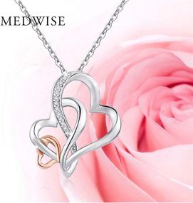 img 1 attached to 👵 S925 Sterling Silver Three Generations Necklace – Rose Gold Tone Infinity Love Necklace for Grandma, Mom, and Granddaughter – Perfect for Mother's Day, Birthday and Holiday Gifts – Medwise Jewelry