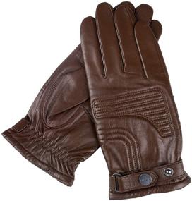 img 2 attached to FIORETTO Touchscreen Leather Motorcycle Men's Accessories Gloves & Mittens for Enhanced Driving Experience