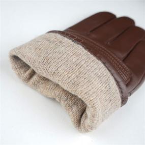 img 1 attached to FIORETTO Touchscreen Leather Motorcycle Men's Accessories Gloves & Mittens for Enhanced Driving Experience