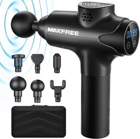 img 4 attached to 💪 Powerful 18mm Deep Tissue Massage Gun for Athletes - 20 Speed Settings, Quiet Operation - Complete Full-Body Relief and Mobility - Includes Carrying Case (Dark)