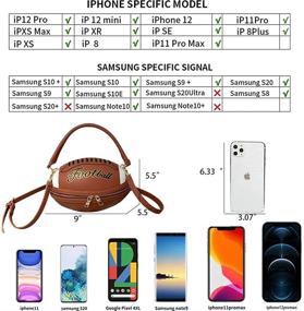 img 3 attached to Футбольные сумки через плечо для женщин, раздельные сумки на модель мессенджера и сумки для плеча с кошельками