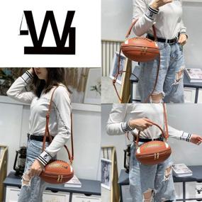 img 1 attached to Футбольные сумки через плечо для женщин, раздельные сумки на модель мессенджера и сумки для плеча с кошельками