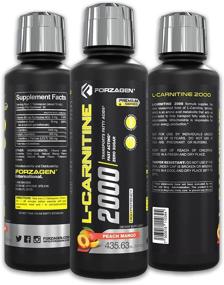img 2 attached to Forzagen L-Carnitine 2000: Enhance Energy, Burn Fat & Boost Performance - Liquid 🍑 L Carnitine with Vitamin B6, Acetyl L-Carnitine, L-Tartrate - Peach Mango Flavor, 30 Servings