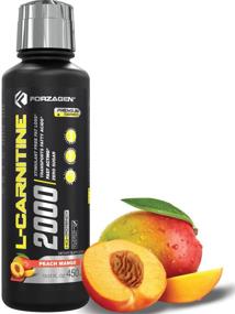 img 4 attached to Forzagen L-Carnitine 2000: Enhance Energy, Burn Fat & Boost Performance - Liquid 🍑 L Carnitine with Vitamin B6, Acetyl L-Carnitine, L-Tartrate - Peach Mango Flavor, 30 Servings