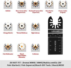 img 3 attached to 🔧 LEILUO 50-Pack Multitool Wood Blades compatible with DeWalt, Bosch, Milwaukee, Craftsman, Rockwell, Fein, Porter-Cable, Chicago, Ridgid, Makita, and Ryobi Oscillating Tools