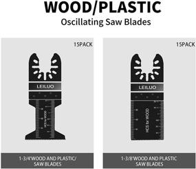 img 1 attached to 🔧 LEILUO 50-Pack Multitool Wood Blades compatible with DeWalt, Bosch, Milwaukee, Craftsman, Rockwell, Fein, Porter-Cable, Chicago, Ridgid, Makita, and Ryobi Oscillating Tools