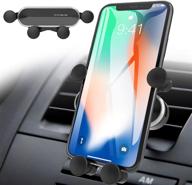 📱 vasivo 2021 new gravity air vent invisible car phone mount - auto-clamp smartphone holder for cars (silver) logo