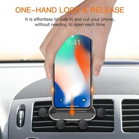 img 1 attached to 📱 VASIVO 2021 New Gravity Air Vent Invisible Car Phone Mount - Auto-Clamp Smartphone Holder for Cars (Silver)