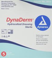 🩹 dynarex dynaderm thin hydrocolloid dressing, 6 x 6 inch, 5 count логотип