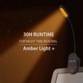 img 2 attached to 📚 Giftable Amber Book Light - Blue Light Blocking - Night Reading Light by Amber Light Store: Rechargeable, 1600K for Bedtime Reading. Ideal as a Giftable Kindle & LED Book Light Solution