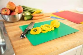 img 1 attached to 🔪 Premium NSF-Certified Professional Kitchen Cutting Board Mats: Flexible 4 Color Set, 15 x 12 Inch