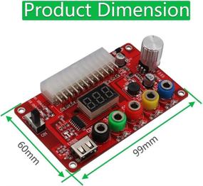 img 2 attached to 🔌 ATX Power Supply Breakout Board and Acrylic Case Kit with ADJ Adjustable Voltage Knob: Supports 3.3V, 5V, 12V and 1.8V-10.8V (ADJ) Output Voltage, 3A Max Output, Reset Protection - New Version