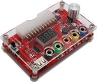🔌 atx power supply breakout board and acrylic case kit with adj adjustable voltage knob: supports 3.3v, 5v, 12v and 1.8v-10.8v (adj) output voltage, 3a max output, reset protection - new version logo