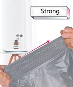 img 1 attached to 🗑️ Strong and Durable Gereen Drawstring Garbage Bags - 90 Counts, Ideal for Kitchen and Office Use