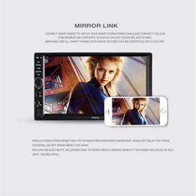 img 1 attached to 🚗 Podofo Bluetooth Double Din Car Stereo with 7-inch LCD Touch Screen, MP3/USB/SD FM Audio/Radio Receiver, iOS/Android Mirror Link, and Hands-Free Calling Support