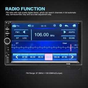 img 2 attached to 🚗 Podofo Bluetooth Double Din Car Stereo with 7-inch LCD Touch Screen, MP3/USB/SD FM Audio/Radio Receiver, iOS/Android Mirror Link, and Hands-Free Calling Support