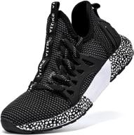 👟 jmfchi kids' sneakers: knitted mesh sports shoes with breathable lightweight design for boys and girls - fashionable athletic casual shoes for kids logo