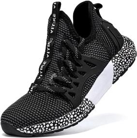 img 4 attached to 👟 JMFCHI Kids' Sneakers: Knitted Mesh Sports Shoes with Breathable Lightweight Design for Boys and Girls - Fashionable Athletic Casual Shoes for Kids