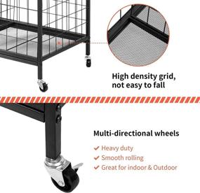 img 1 attached to 🏀 Optimized Search: Sports Equipment Storage Organizer with Baskets and Hooks - Garage Ball Holder and Rolling Sports Ball Cart for Basketball, Baseball, and More