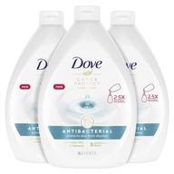 🧼 dove antibacterial hand wash, 34 oz, 3-count - protects all skin types from dryness logo