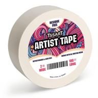 tssart white artist tape: the ultimate drafting & painting masking tape - acid free, 2 inch wide, 180ft long logo