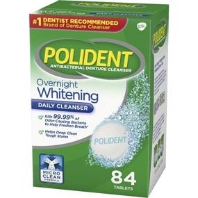 img 3 attached to 🌙 Polident Overnight Whitening Denture Cleanser Tablets, 84 Count: Revitalize Your Dentures while You Sleep!