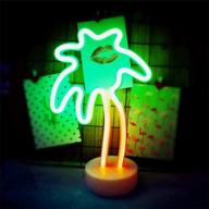 banshou neon palm tree sign: illuminating led light decoration for children's gifts, kids' room, home, parties, tables, office, and weddings логотип