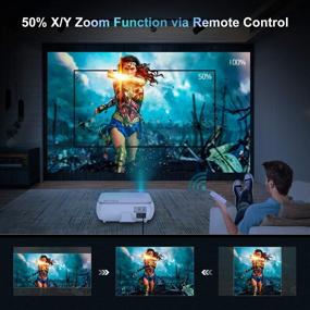 img 1 attached to 📽️ Toptro Native 1080P Projector: 7000L, Support 4K, 300" Screen, Keystone Correction & Zoom - Compatible with TV Stick/Phone/Laptop/DVD/PS4/SD/USB/HDMI/VGA