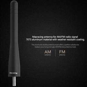 img 3 attached to MAXRACING Premium Short Aluminum Antenna: Ideal for 2010-2014 Mustang Models