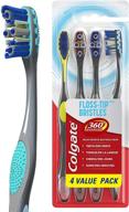 colgate 360° total advanced soft 🪥 bristle toothbrush with floss-tip bristles - 4 count logo
