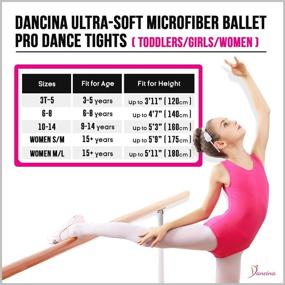 img 1 attached to Dancina Dance Ballet Tights for Girls & Women - Ultra-Soft Convertible Transition Tights with Improved SEO