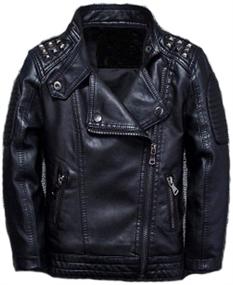 img 3 attached to Meeyou Kids' Motorcycle Leather Jacket - Boys' Clothing