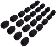 🎙️ 24-pack black foam windscreens for lapel, lavalier, and headset microphones - mini microphone covers logo