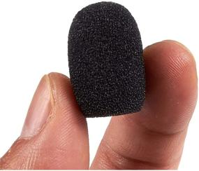 img 1 attached to 🎙️ 24-Pack Black Foam Windscreens for Lapel, Lavalier, and Headset Microphones - Mini Microphone Covers