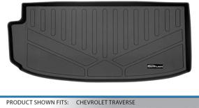 img 2 attached to 🔝 MAXLINER Всепогодный индивидуально подогнанный грузовой коврик для Chevrolet Traverse 2018-2021: черный, совместим с задним рядом