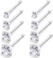 cisyozi stainless 4 prong setting diamond piercing logo