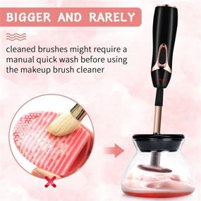 img 2 attached to 💄 Efficient Electric Makeup Brush Cleaner and Dryer - DOTSOG 2021 Upgraded Super-Fast Automatic Black Brush Cleaner Spinner