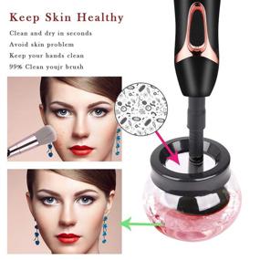 img 3 attached to 💄 Efficient Electric Makeup Brush Cleaner and Dryer - DOTSOG 2021 Upgraded Super-Fast Automatic Black Brush Cleaner Spinner