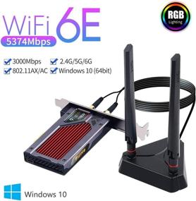 img 3 attached to Fenvi AX210 AX210NGW WiFi 6E PCI-E Wifi Card - Ultimate Gaming Adapter with BT5.2, 5400Mbps Speeds, MU-MIMO, and Miracast vPro Support