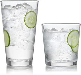 img 4 attached to 🥃 Libbey Preston 16-Piece Tumbler and Rocks Glass Set: Stylish and Versatile Glassware Collection for Every Occasion!