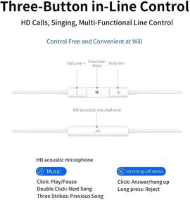 img 2 attached to 🎧 Беспроводные Bluetooth наушники с шумоподавлением, встроенным микрофоном и регулировкой громкости, совместимые с iPhone 12/12 Pro/11/11 Pro/XR/XS Max/X/8 Plus (2 штуки)