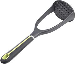 img 4 attached to 🔽 Grey and Green Soft Grip Nylon Potato Masher by Amazon Basics