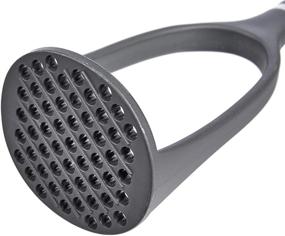 img 2 attached to 🔽 Grey and Green Soft Grip Nylon Potato Masher by Amazon Basics