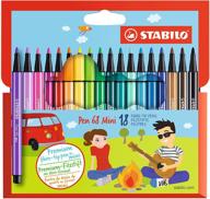 ручки stabilo mini fineliner разноцветные логотип