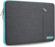 👝 hseok 15.6-inch laptop case sleeve, eco-friendly spill-resistant cover for 15.4-inch macbook pro 2012 a1286, macbook pro retina 2012-2015 a1398 and majority of 15.6-inch laptops, linen grey &amp; blue logo