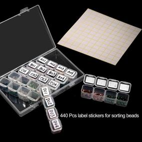 img 3 attached to Versatile 8-Pack Jewelry Box with Movable Dividers - Storage Solution for Cross Stitch Accessories, Nails, Sewing Supplies, and More!
